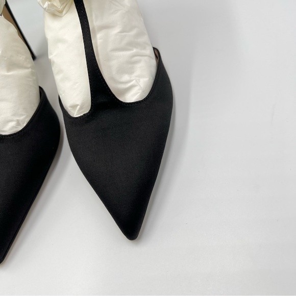 SJP Sarah Jessica Parker Taylor Black T-Strap Stiletto Point Toe Heels Pumps NEW - Picture 5 of 16